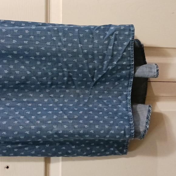 Anthropologie cloth & stone denim strappy tank mini dress - S - blue ombre - Picture 4 of 8